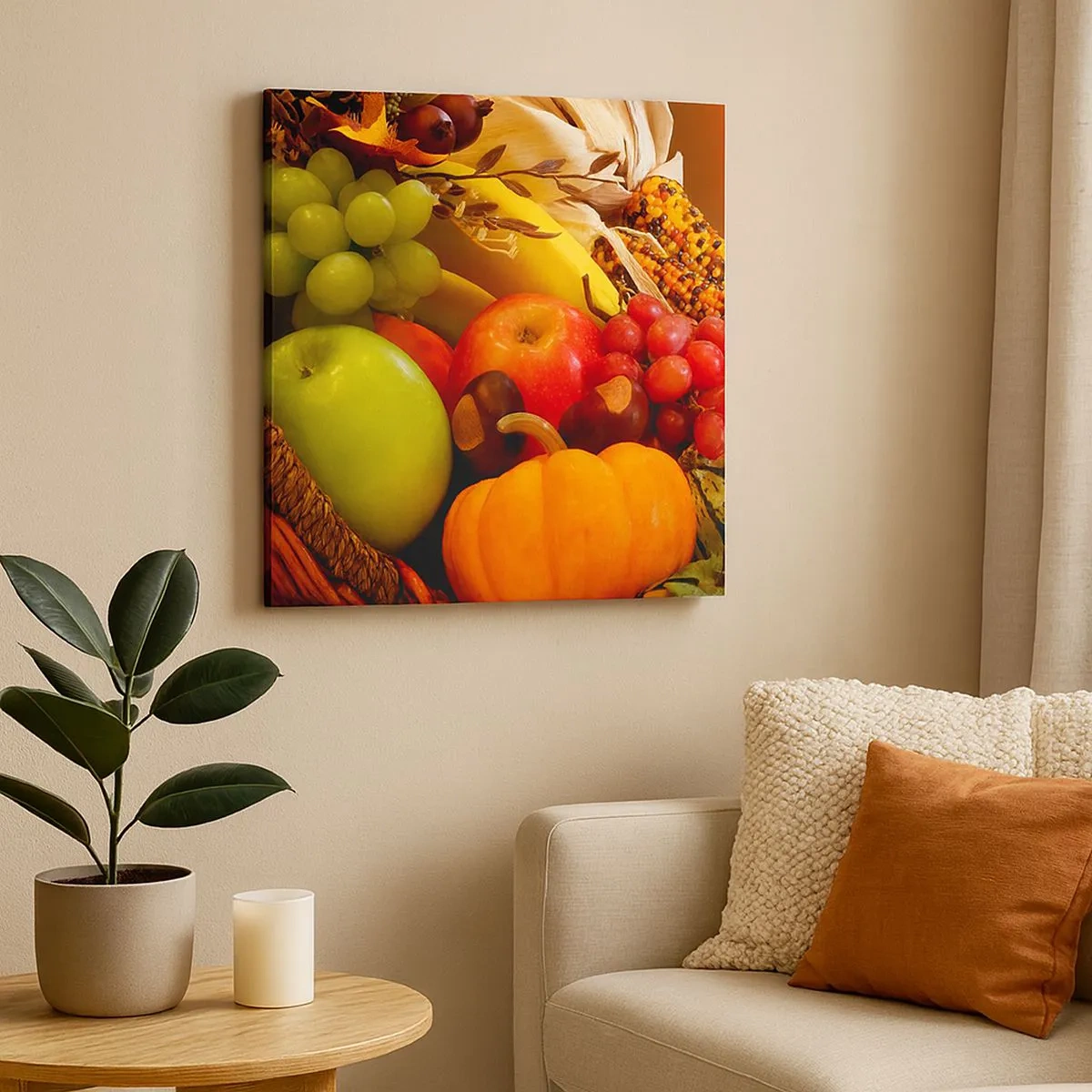 Canvas picture - Basket of Abundance - 30x30 cm