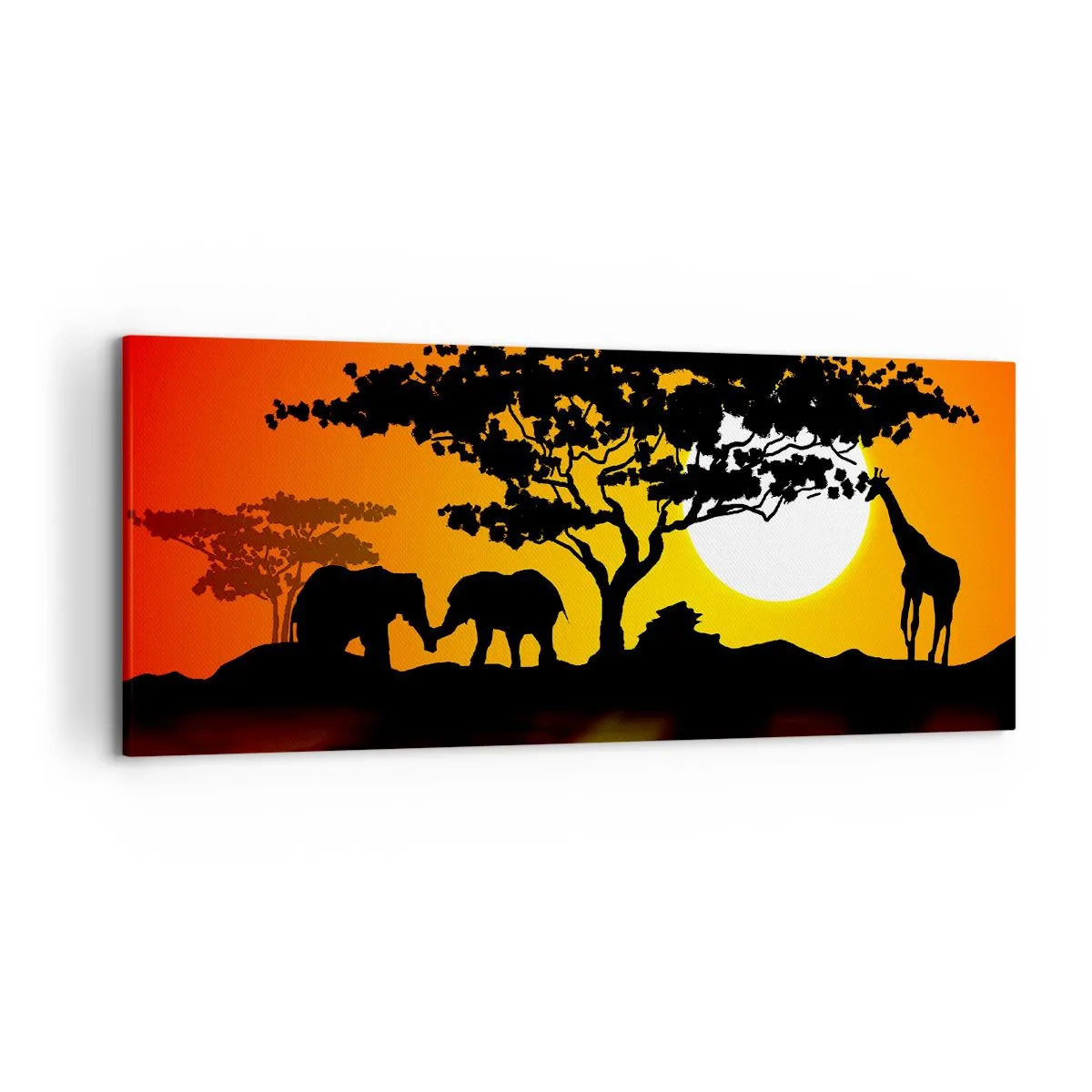 Canvas picture - Encounter on a Savannah - 120x50 cm