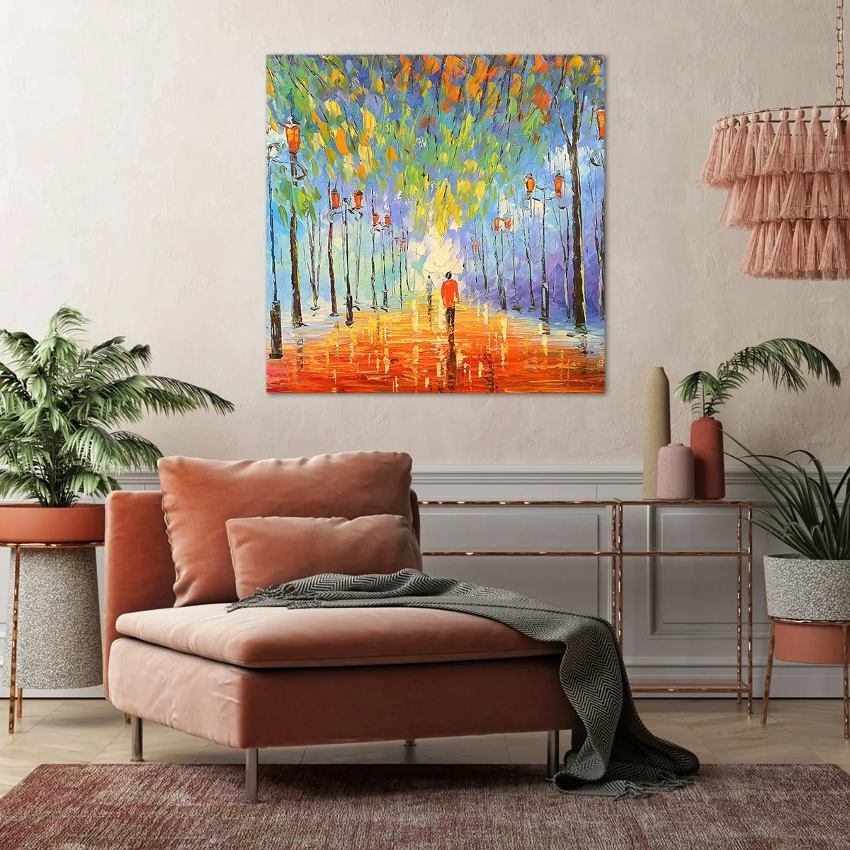 Canvas picture - Night Rain Song  - 70x70 cm