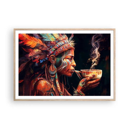 Poster in light oak frame - Magical Ritual - 100x70 cm