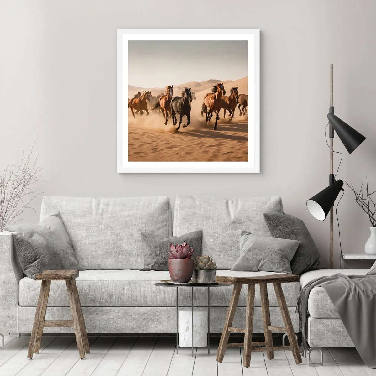 Poster in white frmae - Free as a Wind - 50x50 cm