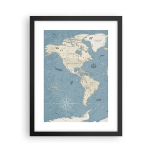 Poster in black frame - World Within Your Fingertips - 30x40 cm