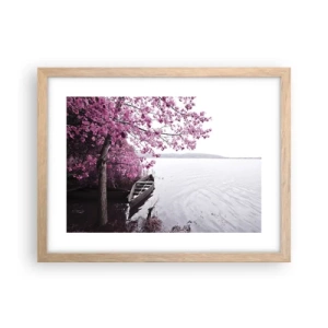 Poster in light oak frame - In Pink Silence - 40x30 cm