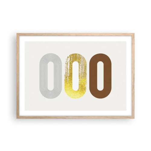 Poster in light oak frame - Ooo! - 70x50 cm