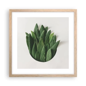 Poster in light oak frame - Untamed Curiosity - 40x40 cm