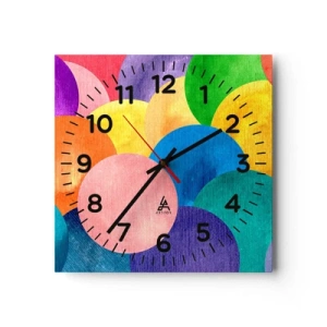 Wall clock - Clock on glass - Primordial Fullness of Life - 40x40 cm