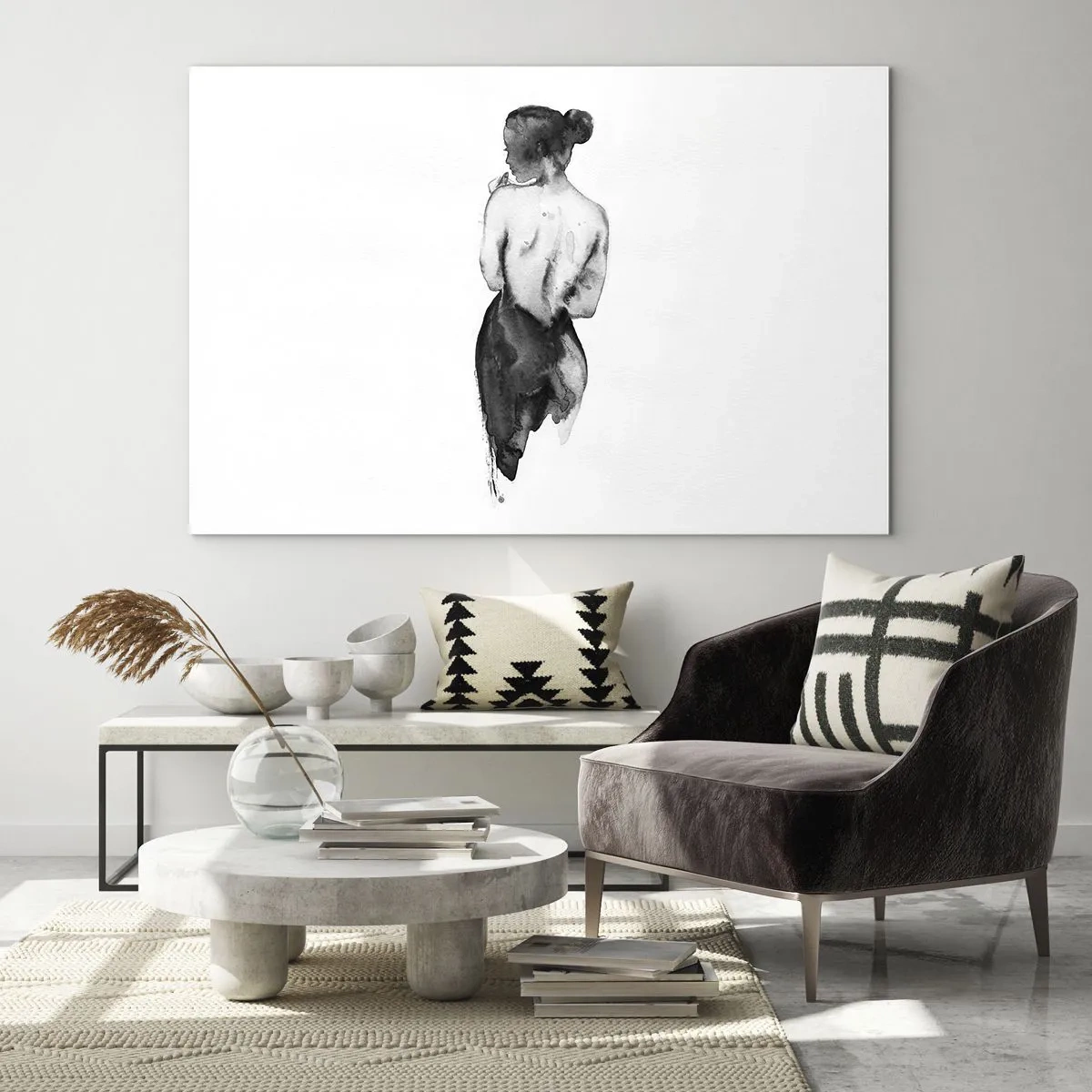 Glass picture - By Her Side the World Disappears - 100x70 cm
