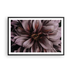 Poster in black frame - Flowery Heart - 91x61 cm