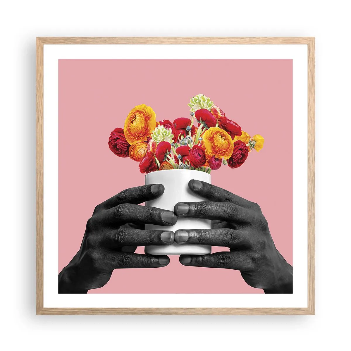 Poster in light oak frame - Apotheosis of Life - 60x60 cm