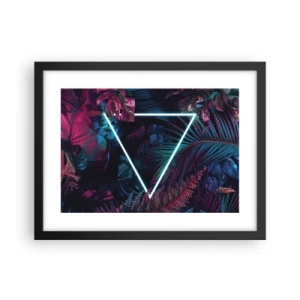 Poster in black frame - Disco Style Garden - 40x30 cm