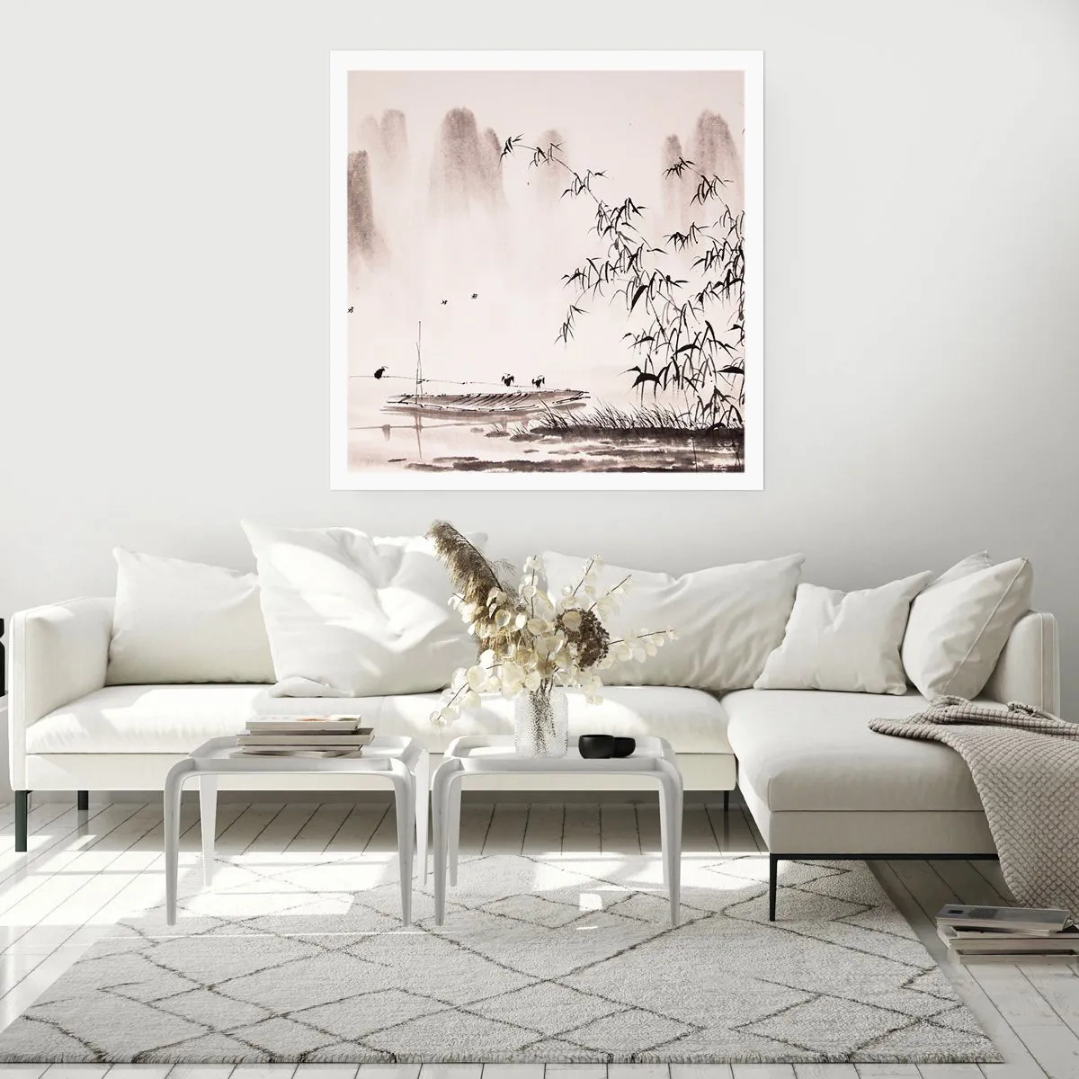 Poster - Quiet As a Rice Field - 50x50 cm