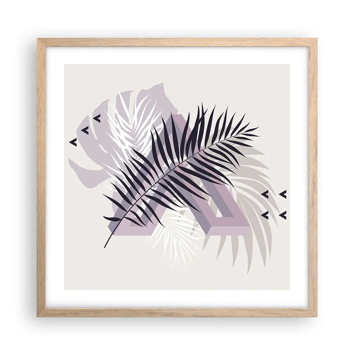 Poster in light oak frame - Shadow of a Shadow - 50x50 cm