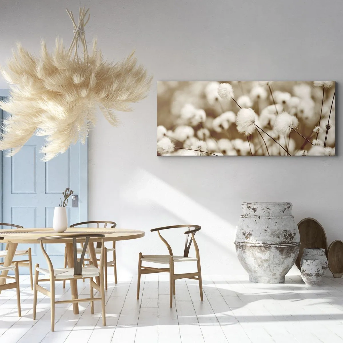 Canvas picture - Fluffy field - 120x50 cm