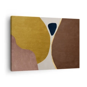 Canvas picture - An abstract composition with geometric shapes in warm colors. - 70x50cm - Abstract - Place in sSace - Modern wall decoration for the living room and bedroom ARTTOR