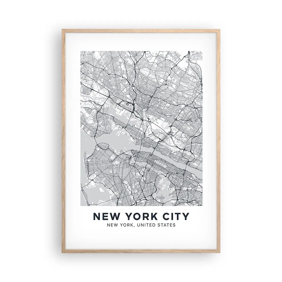 Poster in light oak frame - Anatomy of Metropolis - 70x100 cm