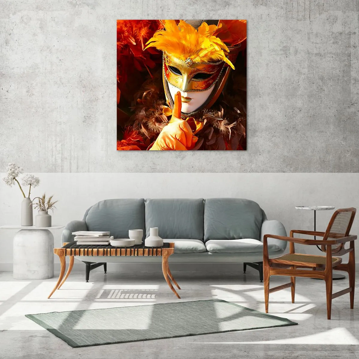 Glass picture - Secret Is Part of the Game - 30x30 cm