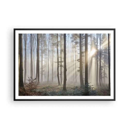 Poster in black frame - Fog Has Woken up Too - 100x70 cm