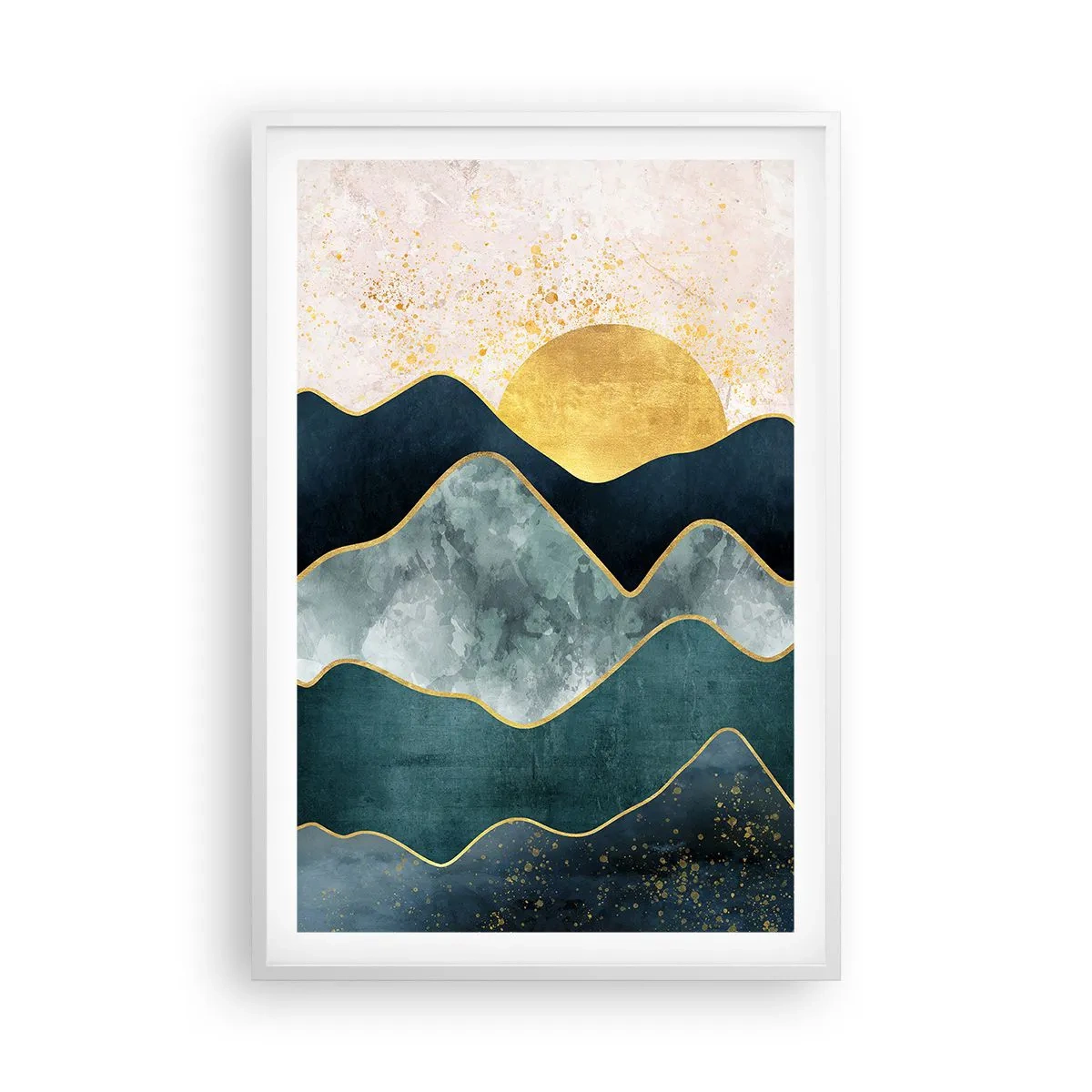 Poster in white frmae - Behing Seven Mountains - 61x91 cm