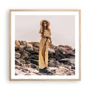 Poster in light oak frame - The Magic of Stones - 60x60 cm