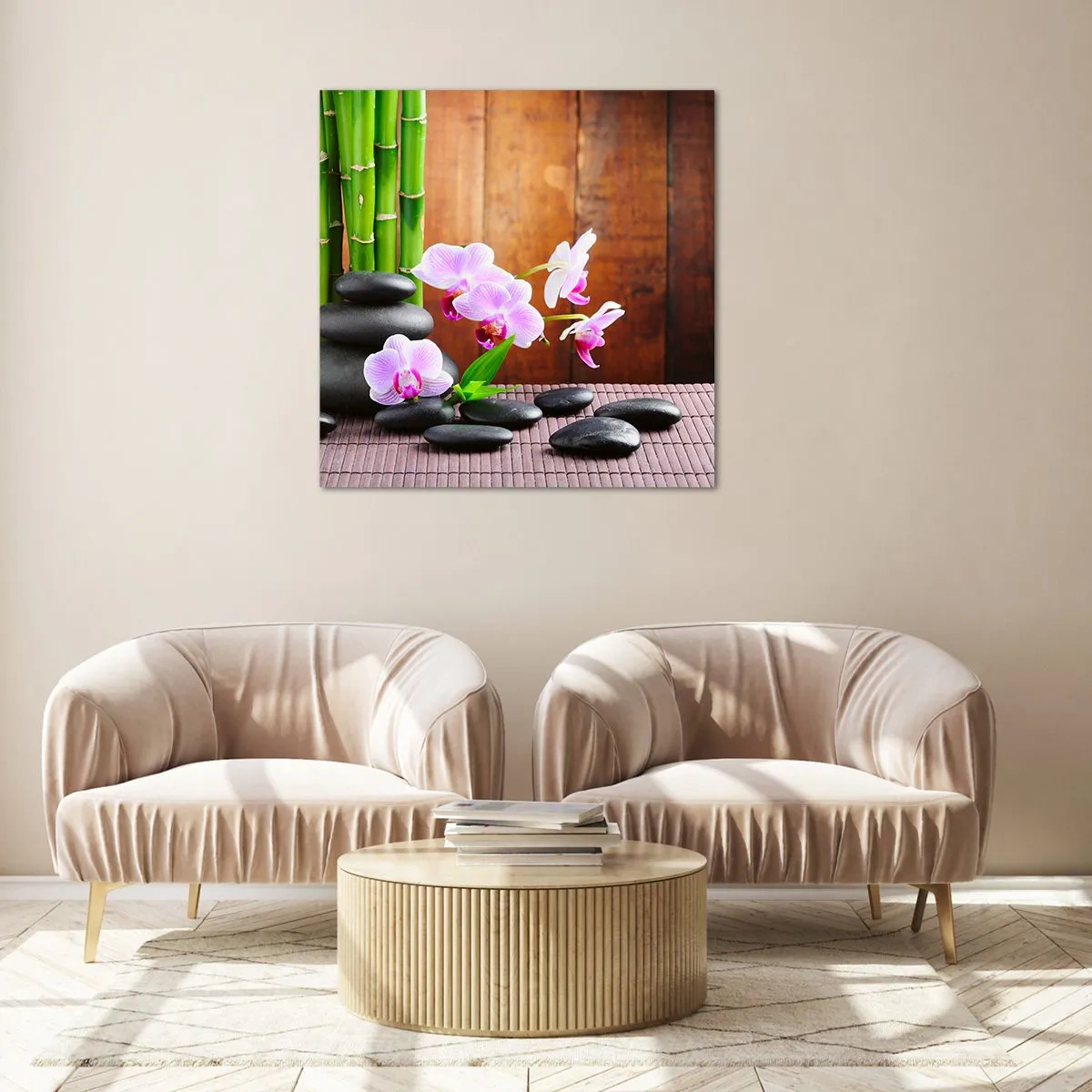 Glass picture - Get to Know Pleasures of the East - 40x40 cm