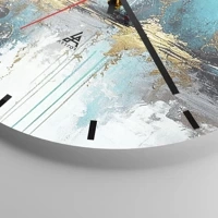 Clock face with lines