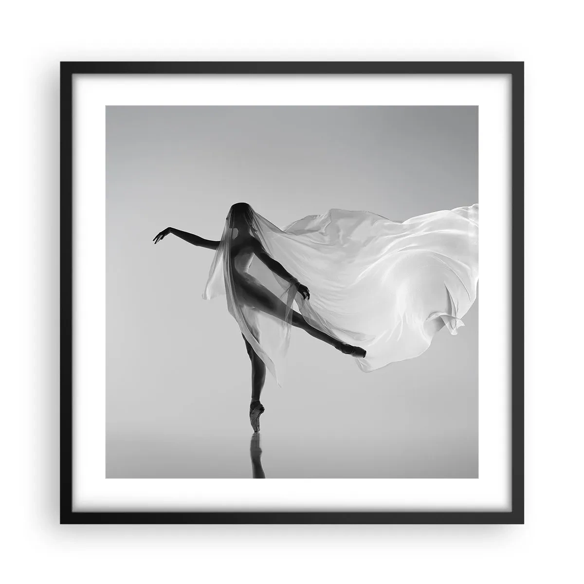 Poster in black frame - Lightness and Grace - 50x50 cm
