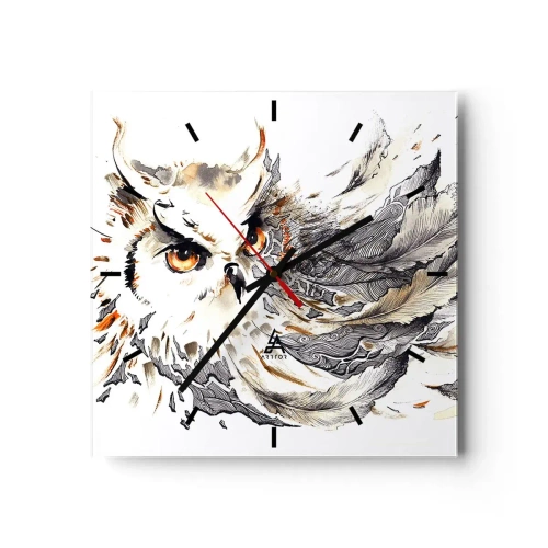 Wall clock - Clock on glass - She Came from the Land of Magic - 40x40 cm