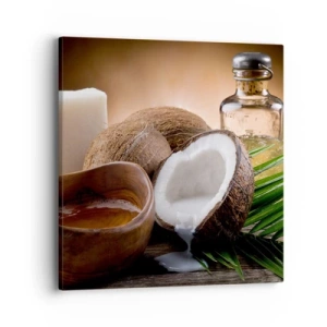 Canvas picture - Health from Tropical Islands - 40x40 cm