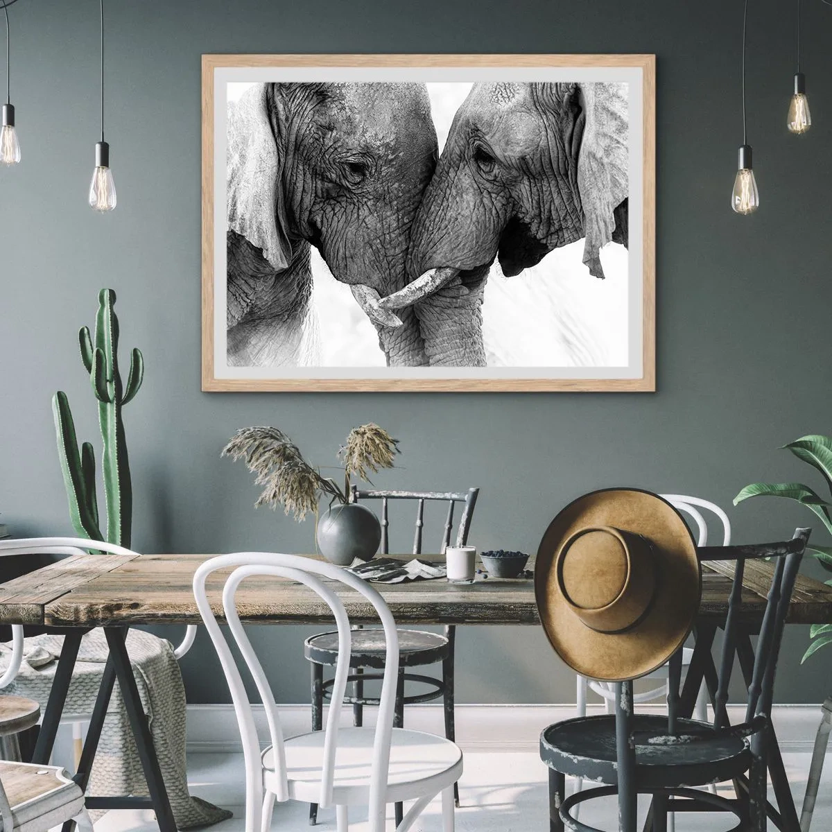 Poster in light oak frame - Hearty Confession - 40x30 cm