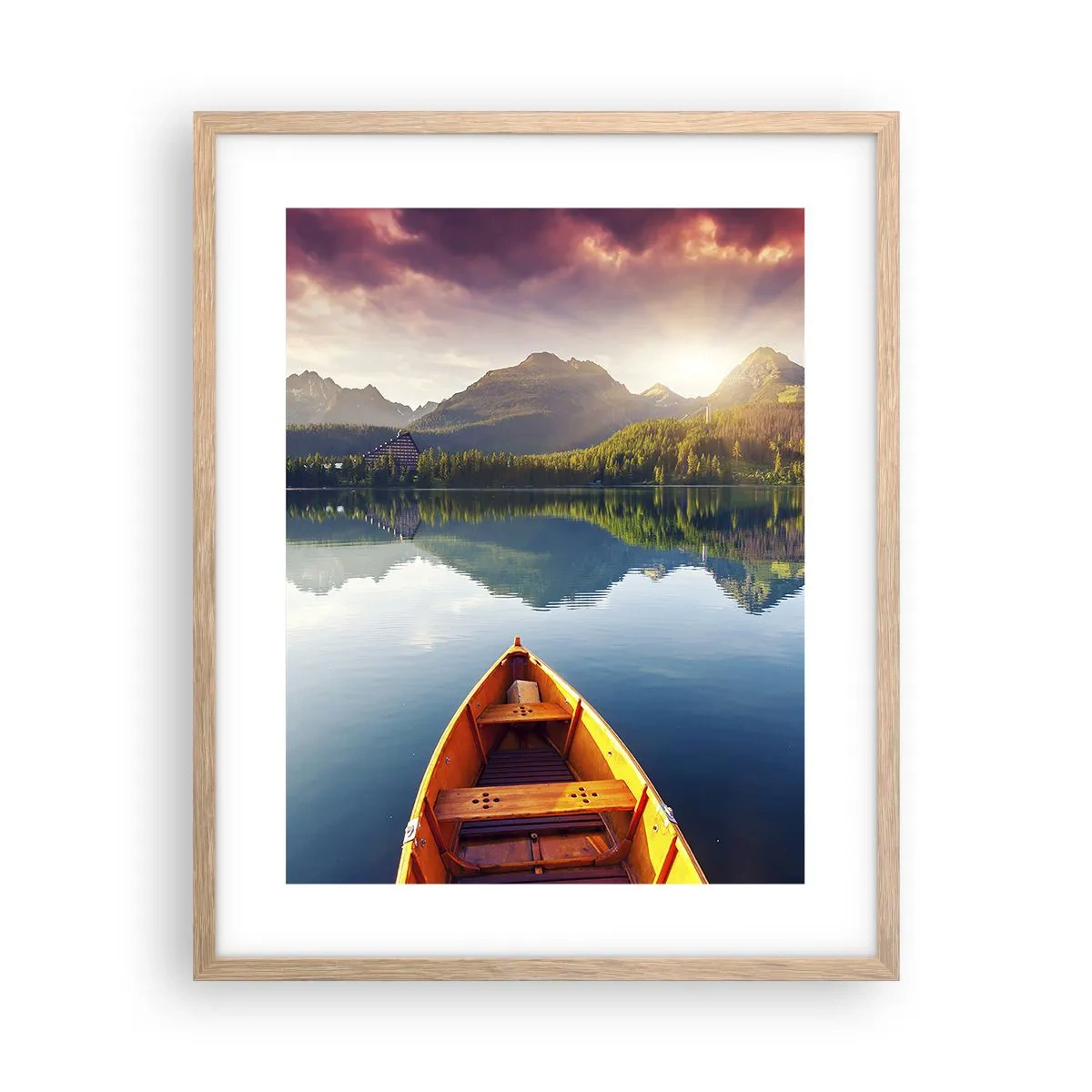 Poster in light oak frame - Nothing against Nature - 40x50 cm