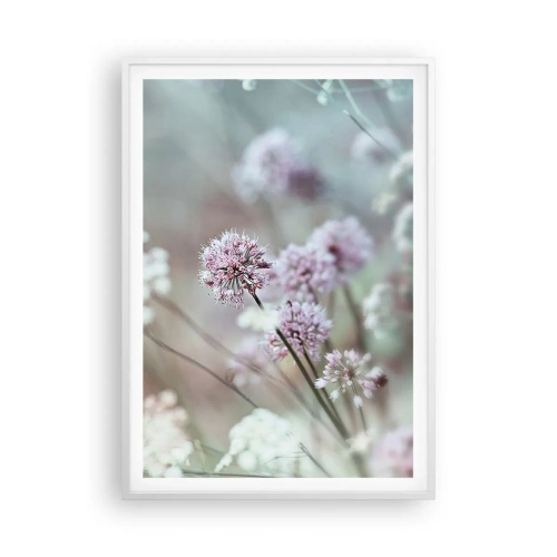 Poster in white frmae - Sweet Filigrees of Herbs - 70x100 cm