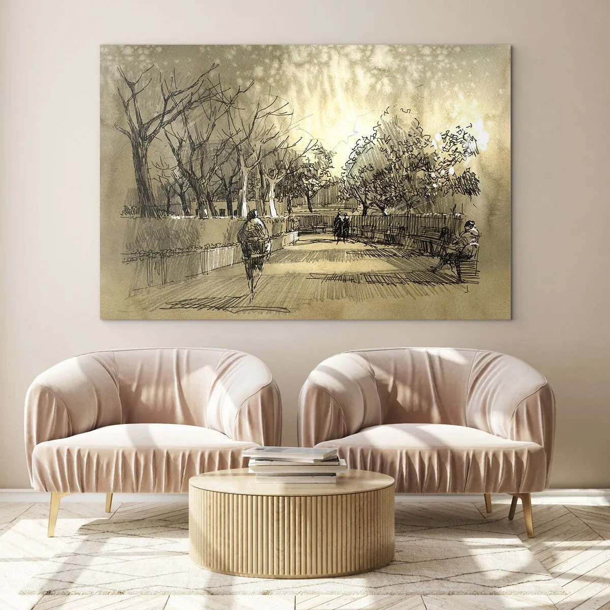 Glass picture - Moment Stopped with a Feather - 120x80 cm