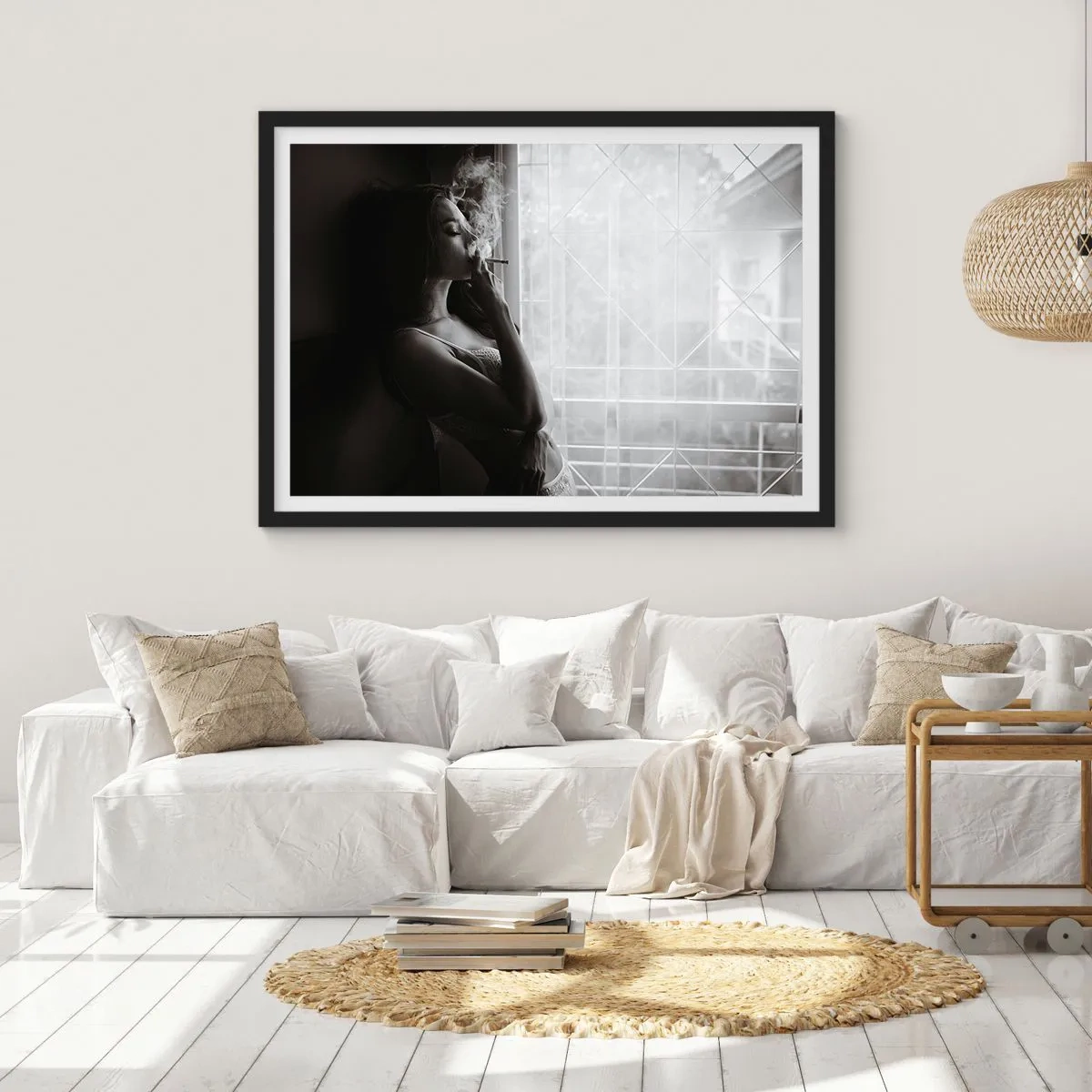 Poster in black frame - Sensual Moment - 100x70 cm