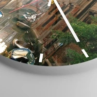 Clock face with lines