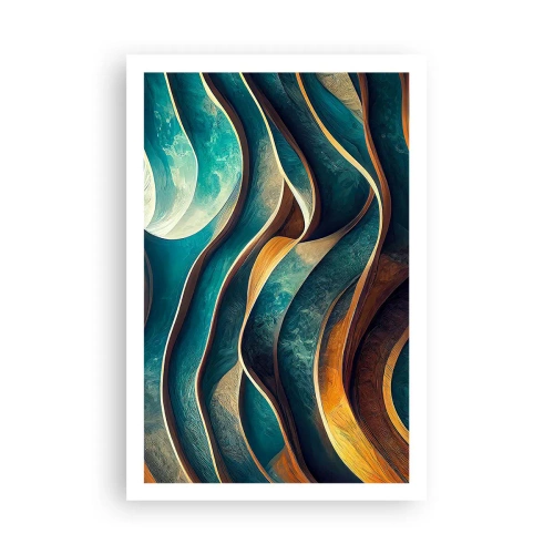 Poster - Meanderings of Blue - 61x91 cm