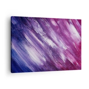 Canvas picture - Abstract brushstrokes in shades of purple and pink - 70x50cm - When a Sunny Wind Is Blowing - Modern wall decoration for the living room and bedroom ARTTOR