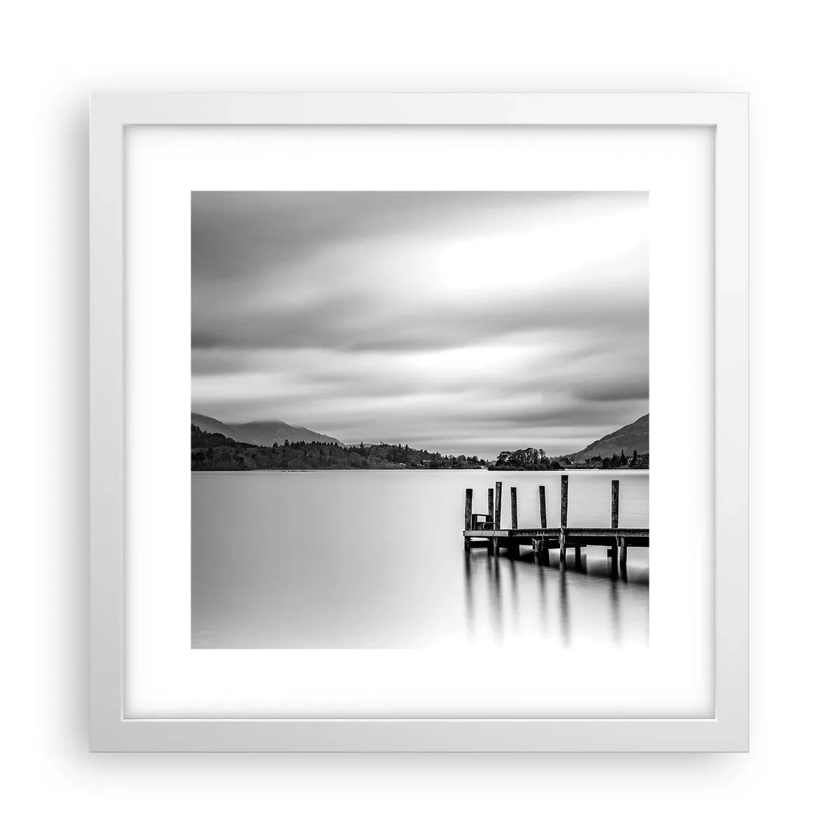 Poster in white frmae - Tranquility and Power - 30x30 cm