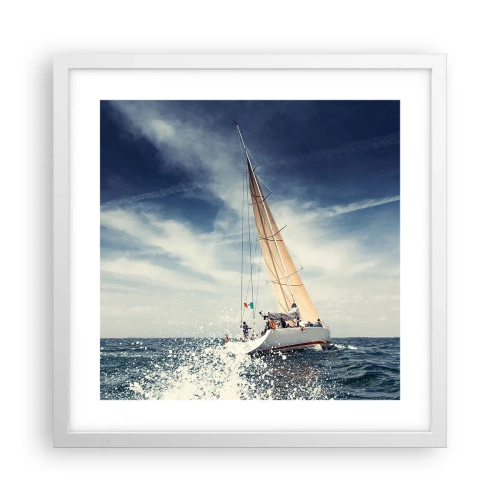 Poster in white frmae - They Won't Catch Us - 40x40 cm