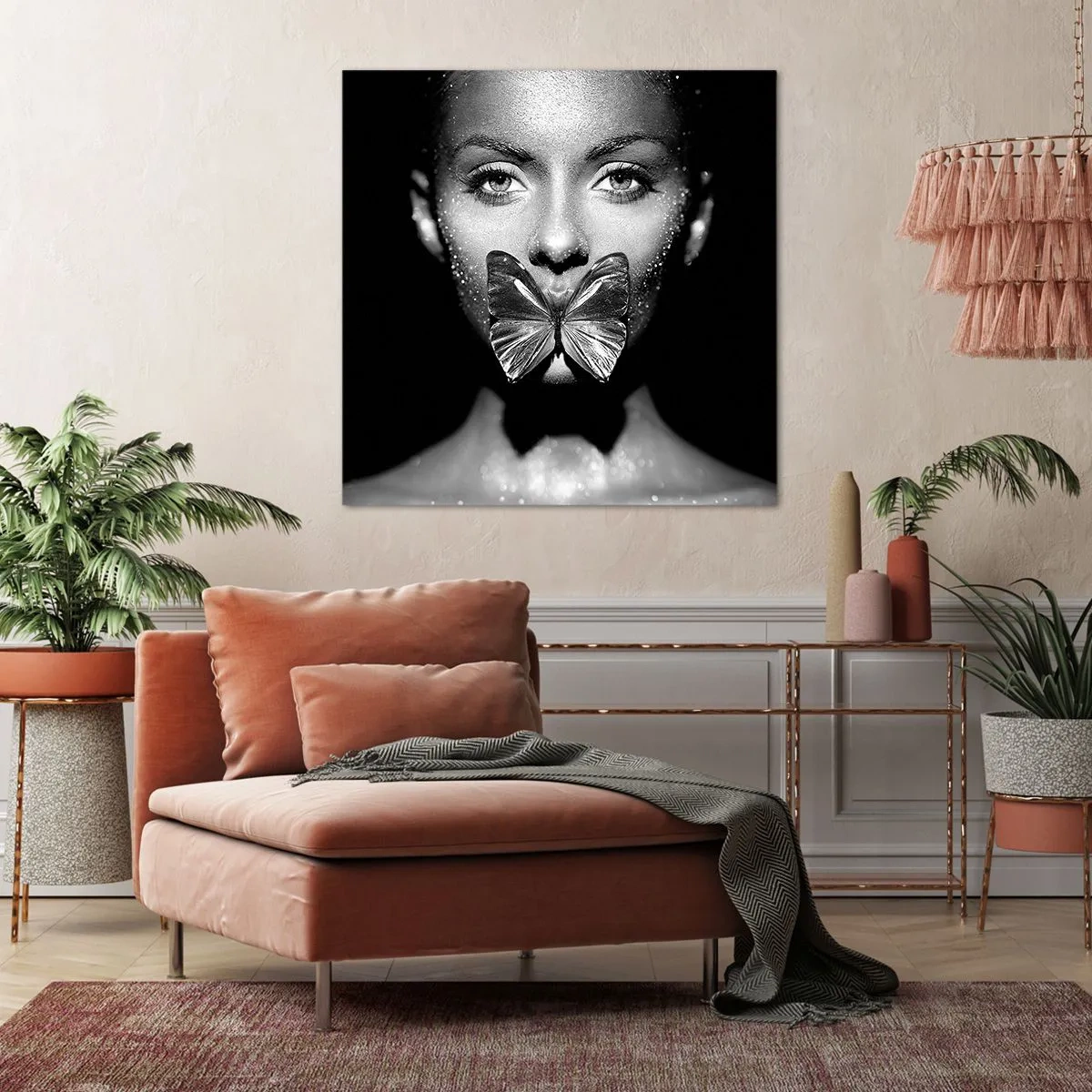 Canvas picture - Butterfly Kiss - 60x60 cm