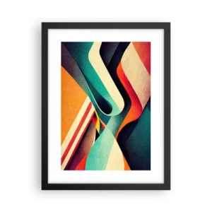 Poster in black frame - Intense Composition - 30x40 cm