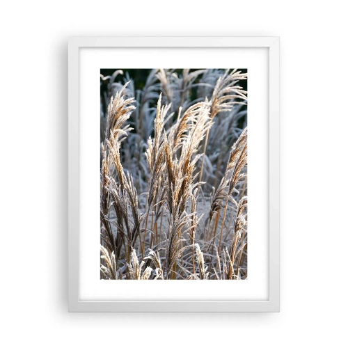 Poster in white frmae - Decorated with Frost - 30x40 cm