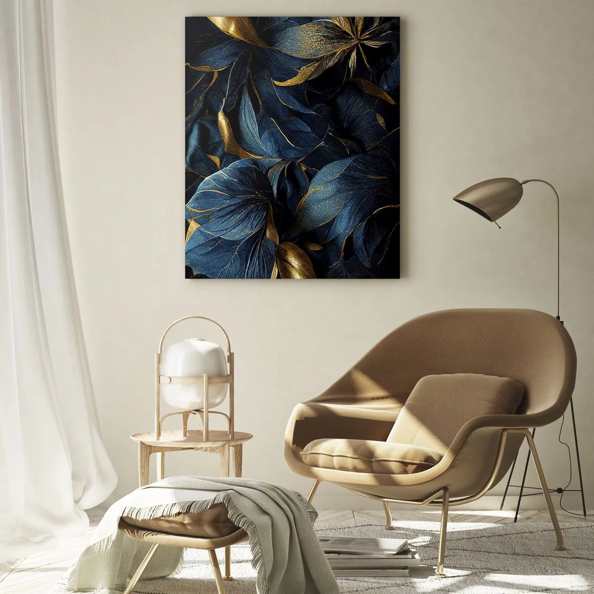 Glass picture - Lined with Gold - 50x70 cm