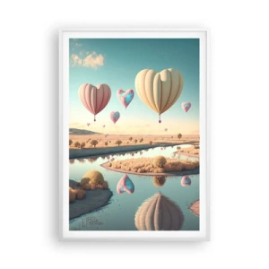 Poster in white frmae - Love Lifts You up - 70x100 cm