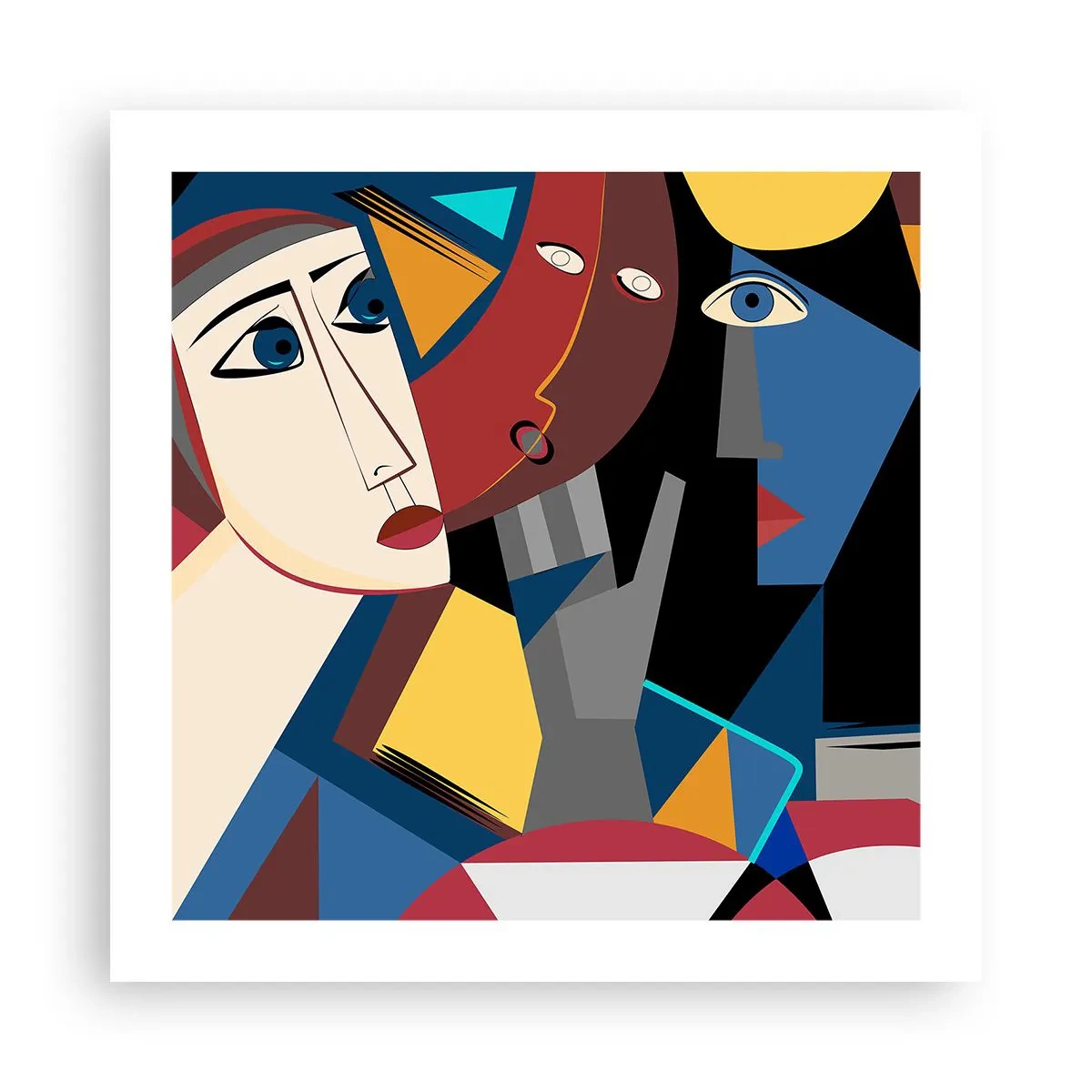 Poster - Conversation of Cubists - 50x50 cm