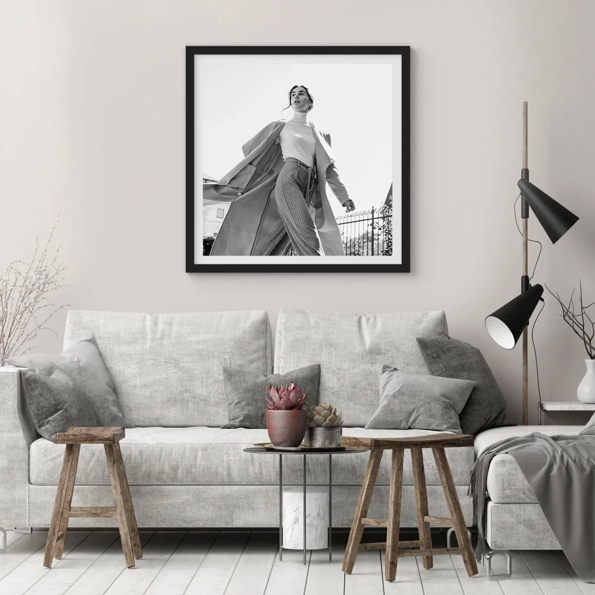 Poster in black frame - Are You Coming With Me? - 60x60 cm