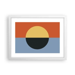 Poster in white frmae - Composition of Warm and Cool - 40x30 cm