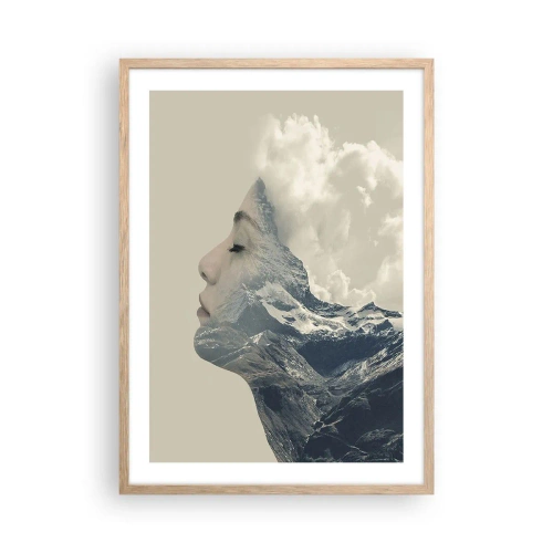 Poster in light oak frame - Beauty of Elements - 50x70 cm