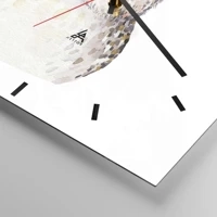 Clock face with lines