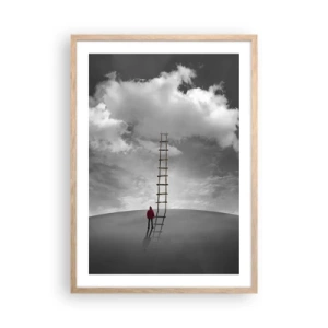 Poster in light oak frame - Everything Is Poissible - 50x70 cm