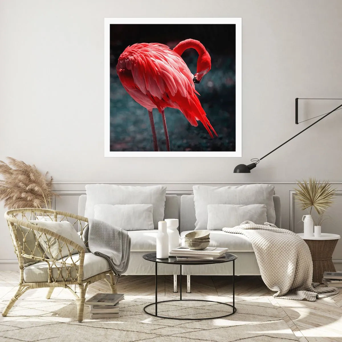 Poster - Crimson Poem of Nature - 50x50 cm